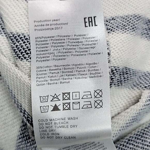 Mama Licious Maternity Blue Gray Long Sleeve Striped Crew Neck Mini Dress size S - Picture 11 of 12